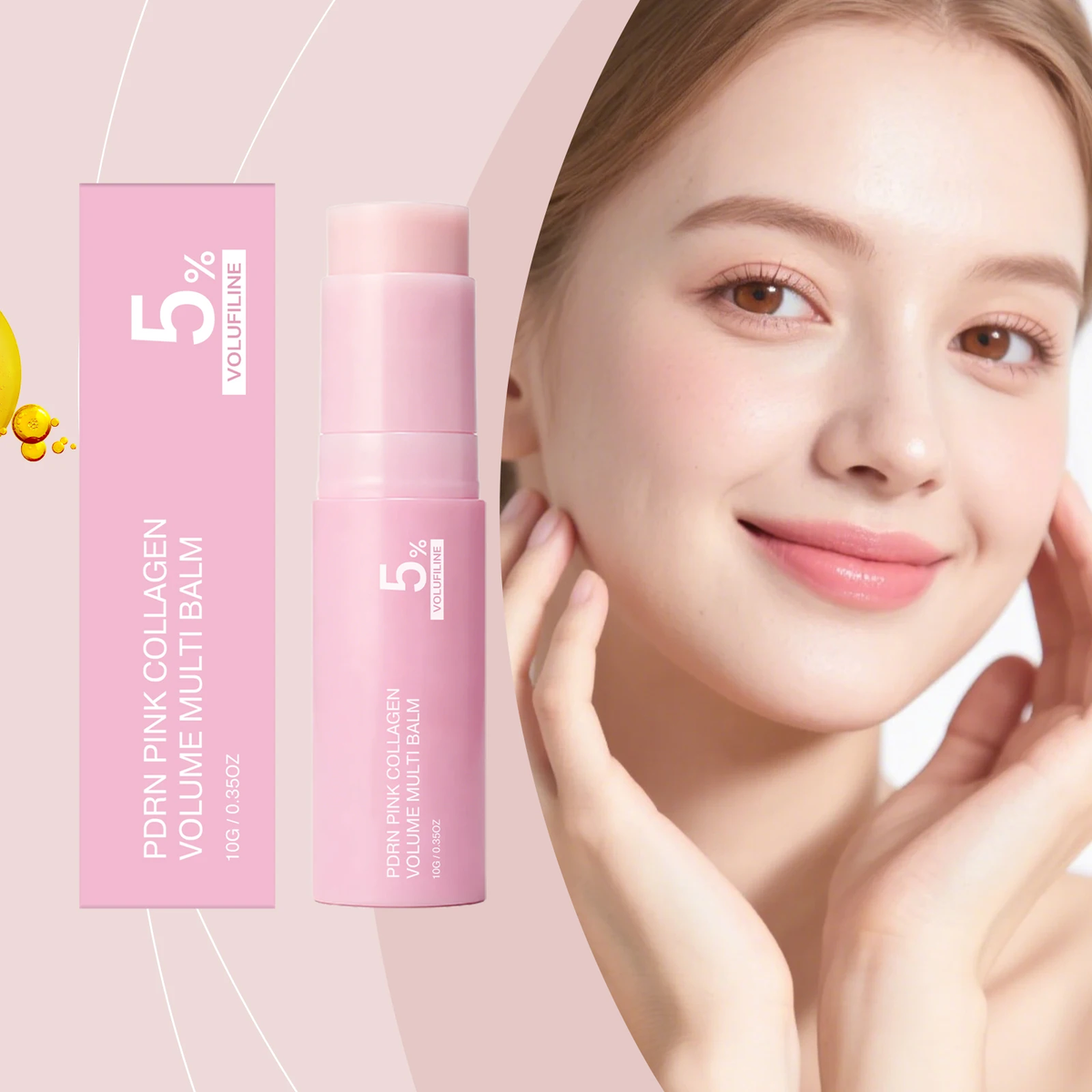 Pink Multi-Effect Moisturizing Balm Stick, Creamy Texture Face & Neck Skin Care, Smooth & Hydrating Portable Balm